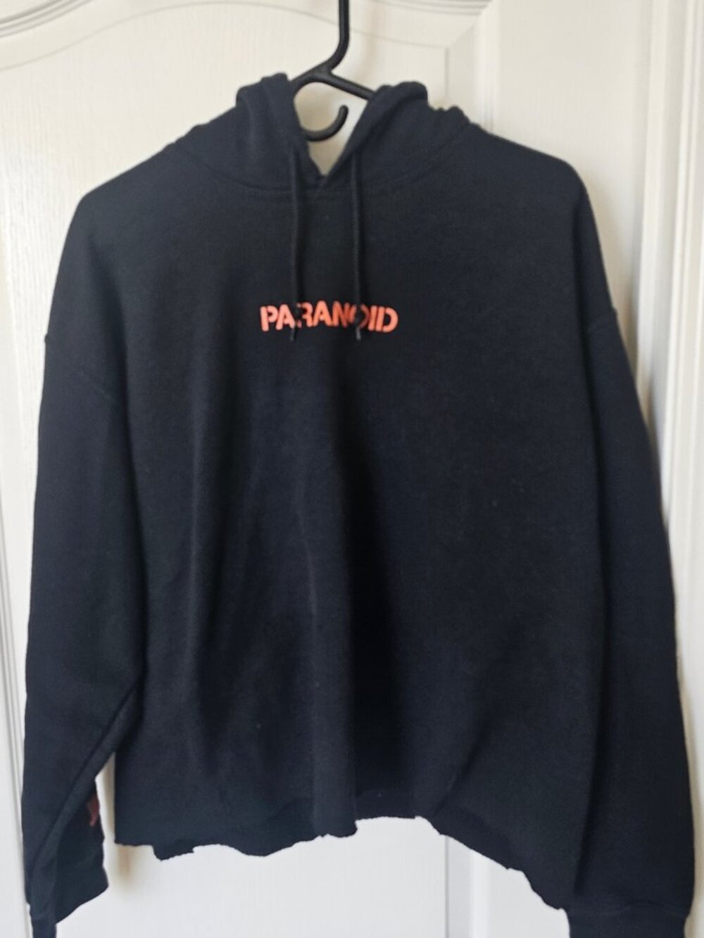 Anti Social Social Club x Undefeated "Paranoid" Hoodie Mens Large | Cropped